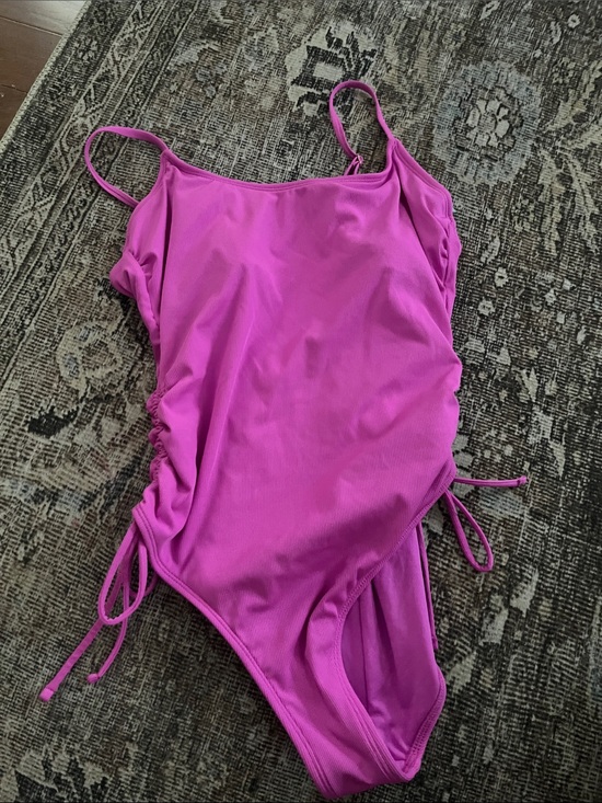Shade & Shore Other - Bright Magenta One-Piece Swimsuit with Side Ties shade and shore medium NWOT